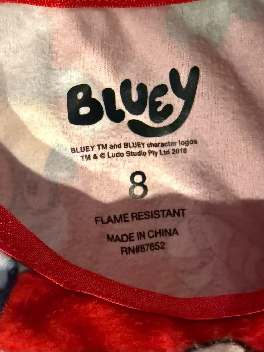 Bluey Christmas Holiday Nightgown Size 8